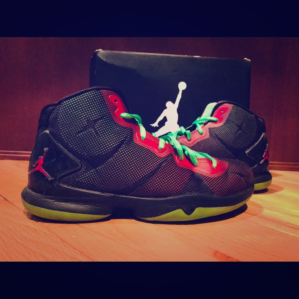 Blue Red black Jordans Size 6 big boy